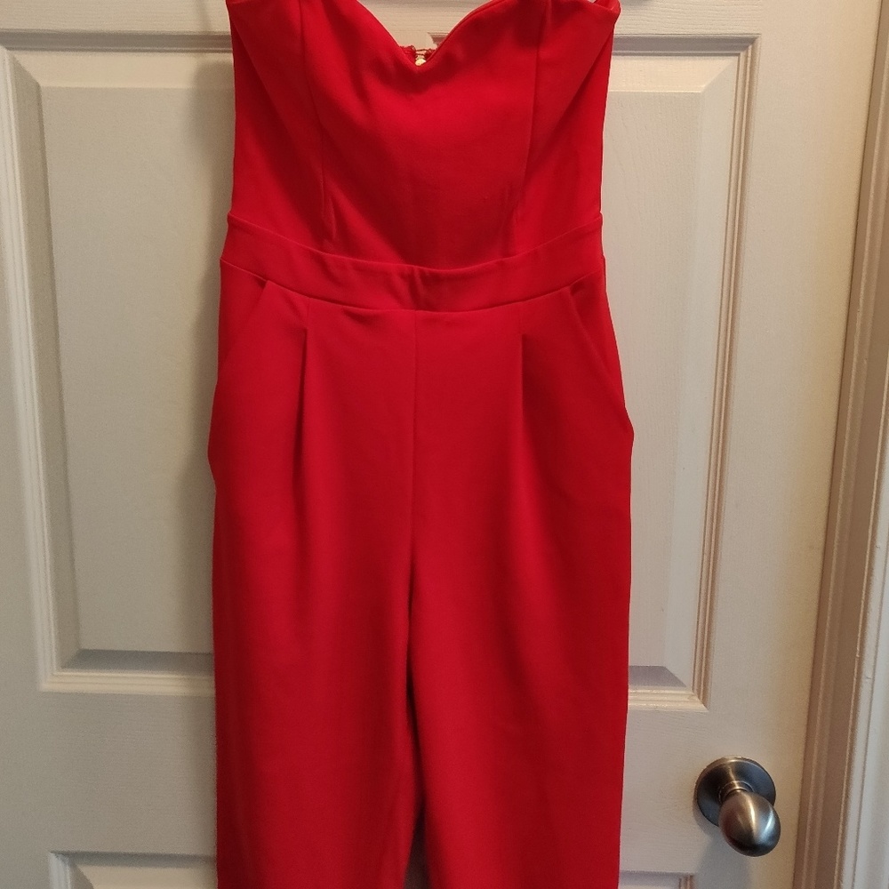 Red Jumpsuit from Express! Size 4! W/ pockets